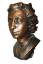 Busto femminile in bronzo